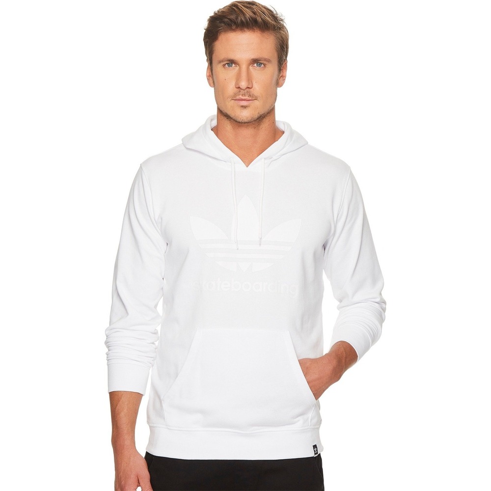 adidas Skateboarding Hoodie Mens Large White Clima 3.0 Pullover BR5014-100